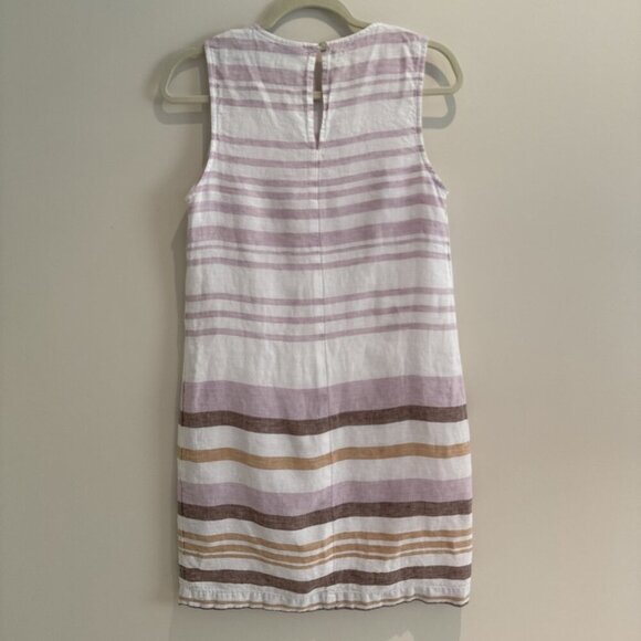 Rachel Zoe, 100 % linen dress, size 6, shift, sleeveless, scoop neck, stripes, - Picture 7 of 15